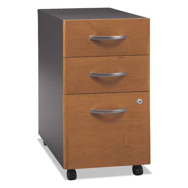 Bush 15-3/4 in W 3 Drawer File Cabinets, Natural Cherry/Graphite Gray WC72453SU